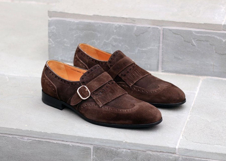 Ugo Vasare Supple Suede Slip-On Shoe Brown | Suede