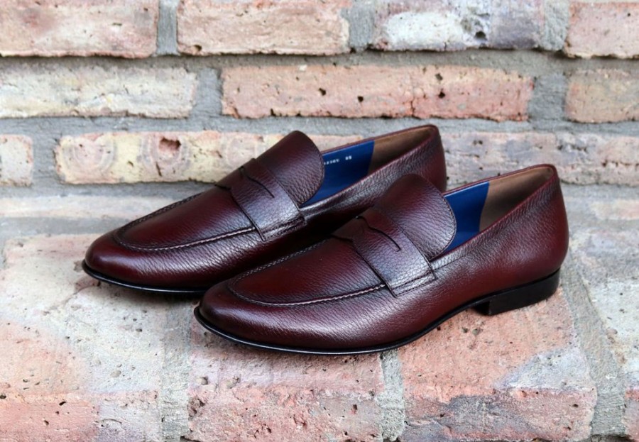 Jean Pierre Jean Pierre Deerskin Penny Loafer Burgundy | Loafers