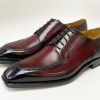 Ugo Vasare Norman Burnished Calfskin Lace-Up Split-Toe Oxford Burgundy | Lace-Ups