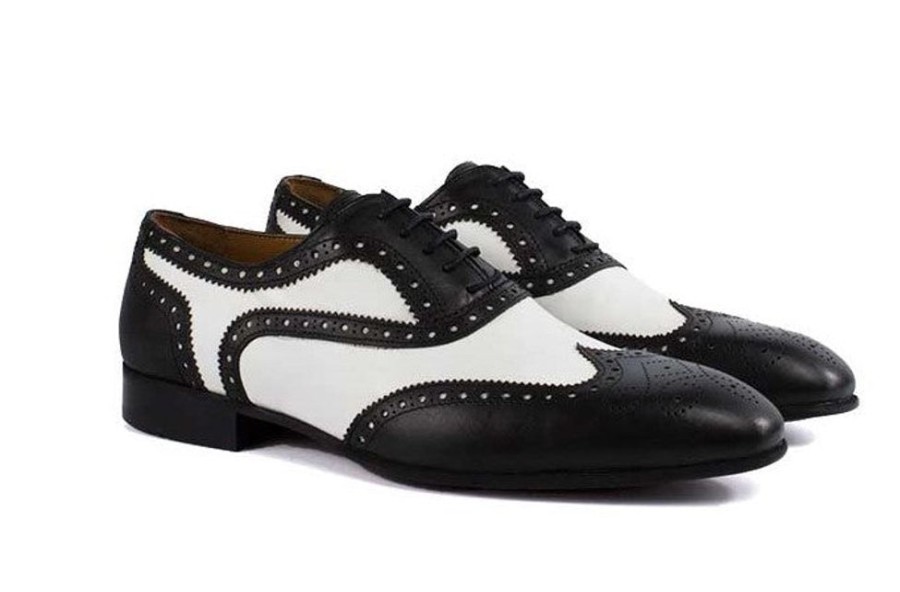 Pelle Style: Goodfellas-Black/White | Lace-Ups