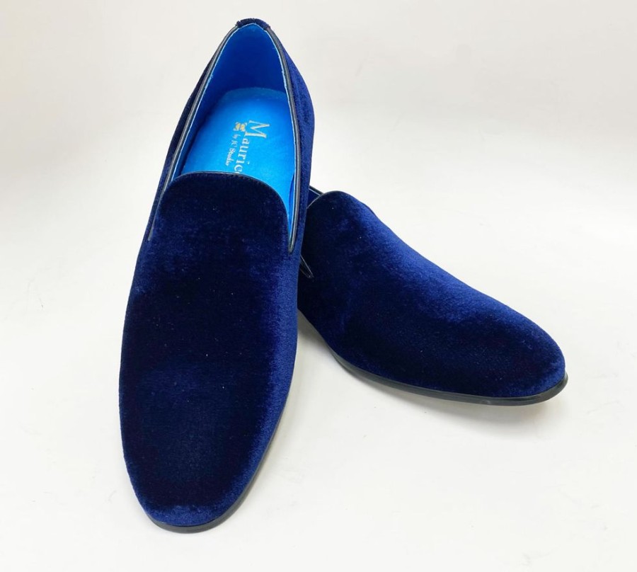 Maurice Maurice Velvet Venetian Loafer Navy | Formal