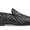 Mezlan Mezlan Quilted Leather Loafer Black | Lace-Ups