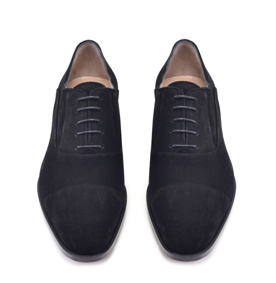 Pelle Pelle Suede Lace-Up Oxford Black | Suede