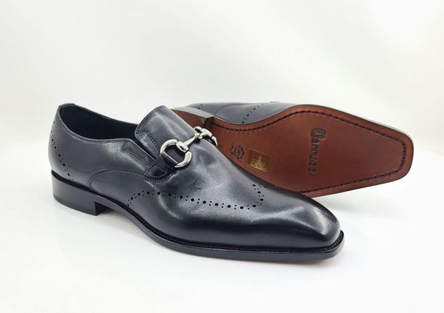 CARRUCCI Burnished Calfskin Slip-On Shoe Black | Loafers