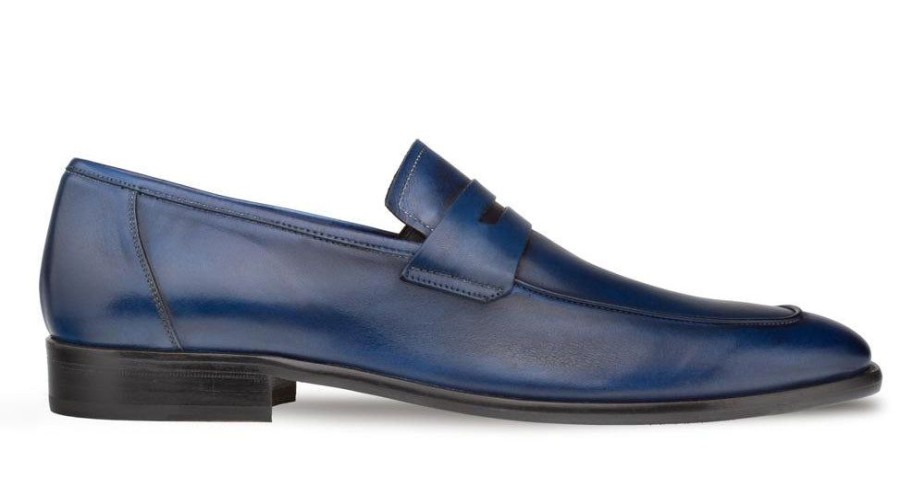 Mezlan Mezlan Calfskin Penny Loafer Navy | Loafers