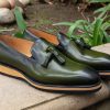 Carrucci by Maurice Calfskin Slip-On Tasseled Loafer Olive | Loafers