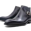 Ugo Vasare Americano Burnished Calfskin Slip-On Boot Black | Boots