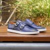 CARRUCCI BY MAURICE Calfskin Double Monkstrap Shoe Navy | Sneakers