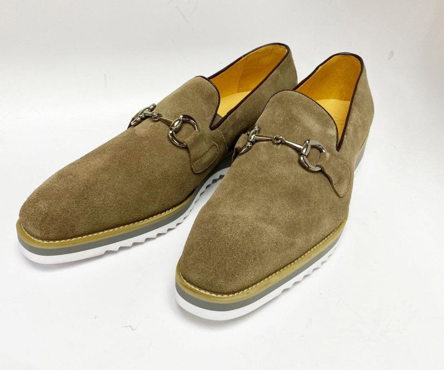 Carrucci by Maurice Suede Slip-On Horsebit Loafer Taupe | Suede