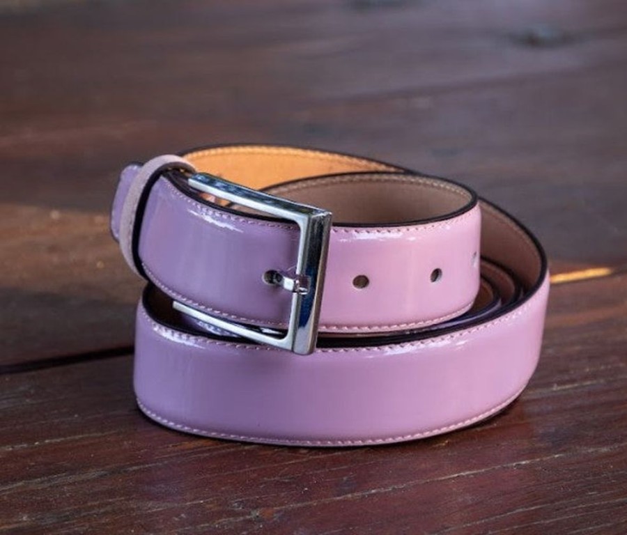 Maurice Patent Leather Belt Lavender/Pink | Belts