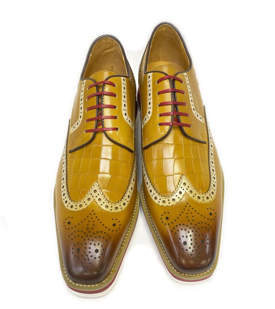 Carrucci by Maurice Style: 515-35-Camel/Red | Lace-Ups