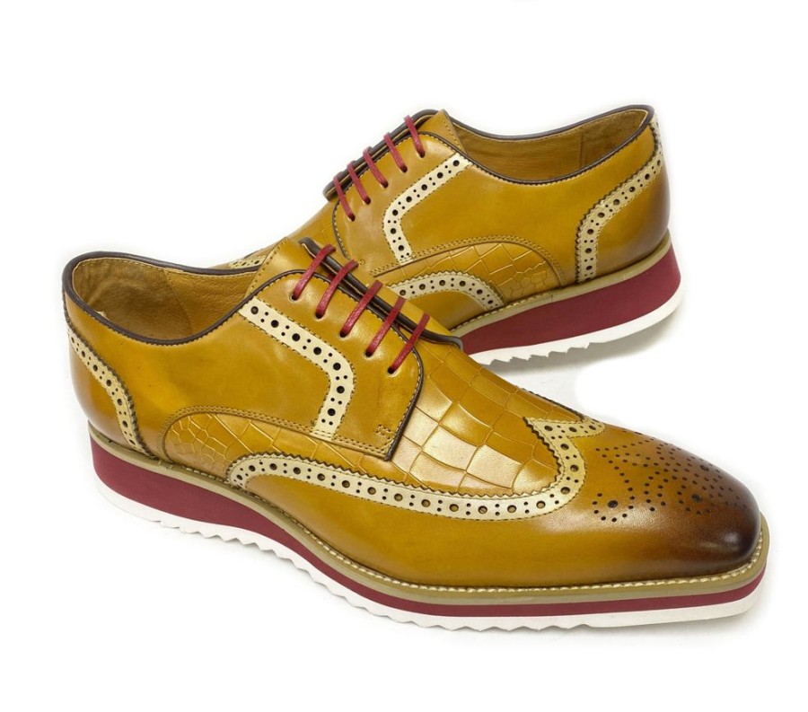 Carrucci by Maurice Style: 515-35-Camel/Red | Lace-Ups