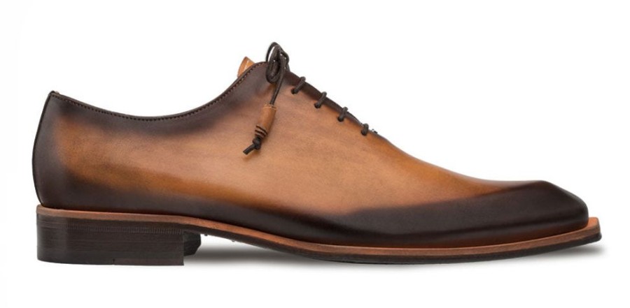 Mezlan Mezlan Asymmetrical Lace-Up Oxford Cognac | Lace-Ups