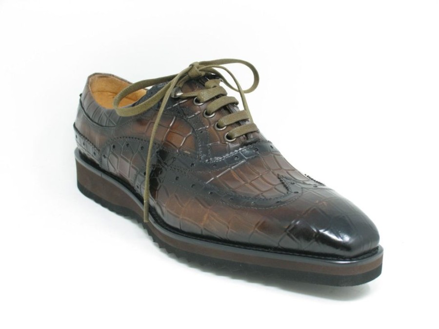 CARRUCCI Calfskin Lace-Up Oxford Brown | Lace-Ups