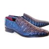 Pelle Exotics Pelle Exotics Crocodile Slip-On Loafer Blue | Exotics