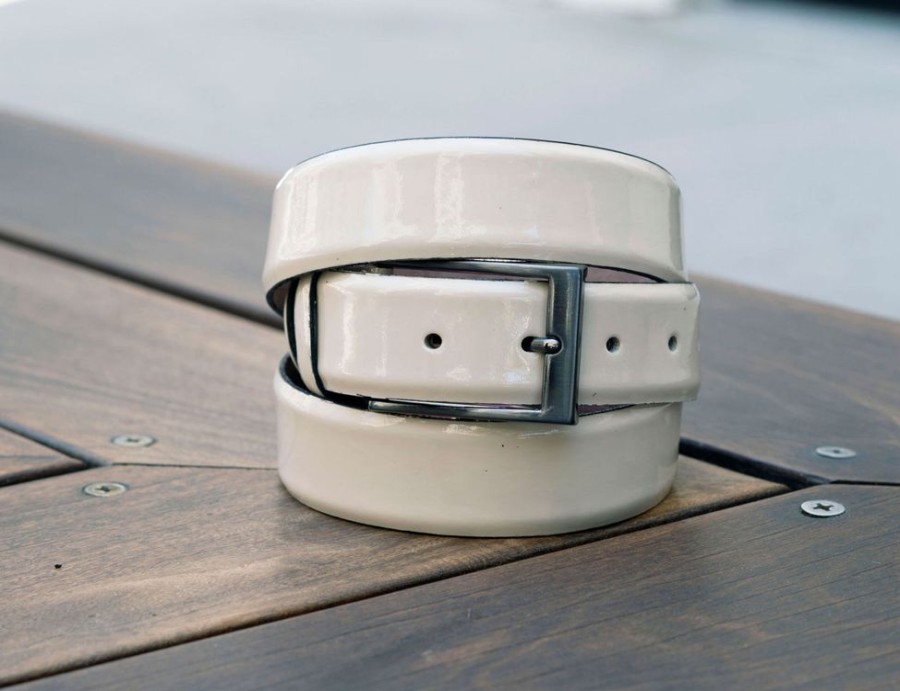 Maurice Patent Leather Belt Bone | Belts