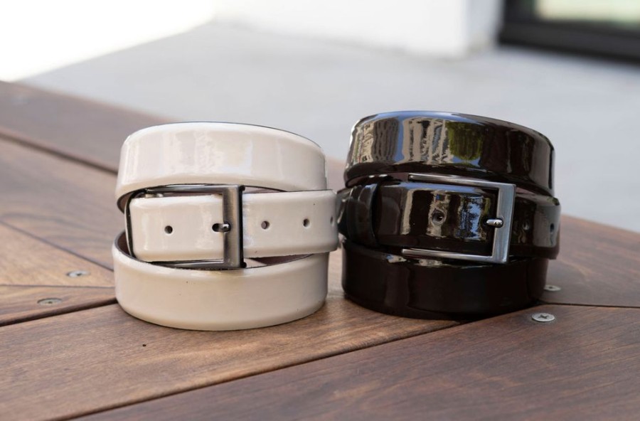 Maurice Patent Leather Belt Bone | Belts