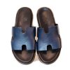 Pelle Pelle "Egea" Slip-On Calfskin Sandal Navy | Sandals