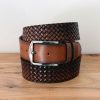 Maurice Woven Leather Belt Camel | Belts