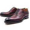 Ugo Vasare Hudson Burnished Calfskin Lace-Up Oxford Burgundy | Lace-Ups