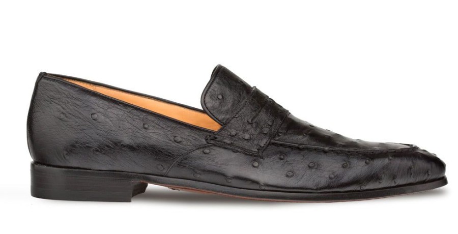 Mezlan Mezlan Lisbon Ostrich Loafer Black | Loafers