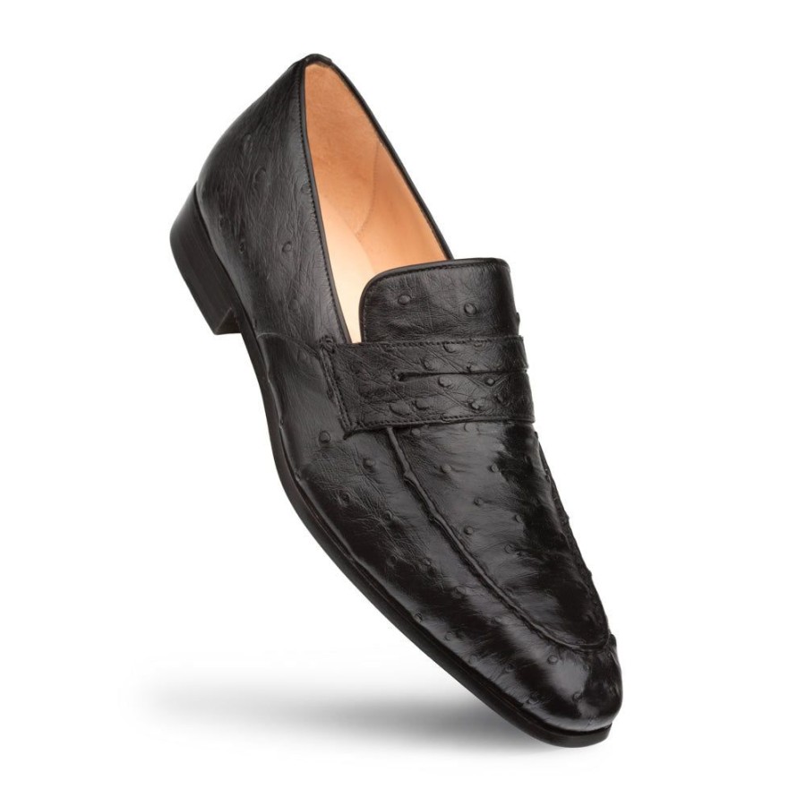 Mezlan Mezlan Lisbon Ostrich Loafer Black | Loafers