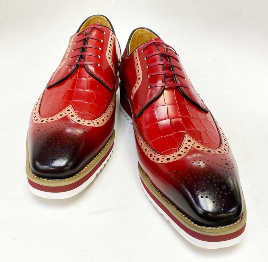 Carrucci by Maurice Style: 515-35-Burgundy | Lace-Ups