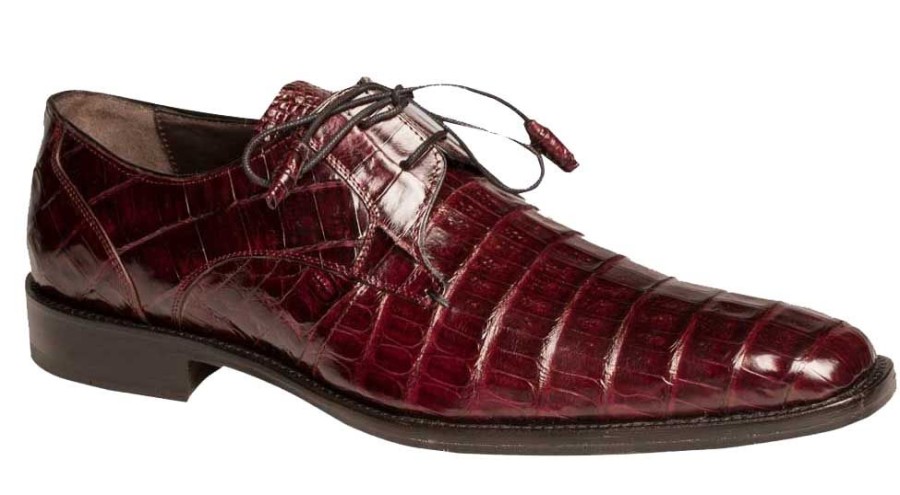 Mezlan Anderson Crocodile Oxford Burgundy | Exotics