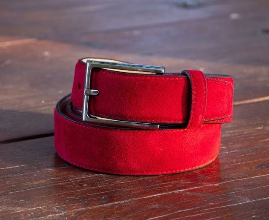 Maurice Suede Belt Ruby | Belts