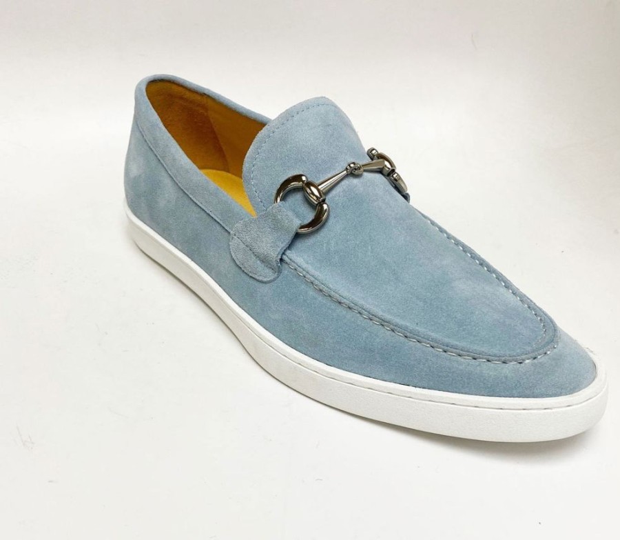 Carrucci by Maurice Suede Slip-On Horsebit Loafer Sky/Blue | Sneakers