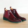 Carrucci by Maurice Shiny Calfskin Slip-On Boot Burgundy | Boots