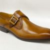 CARRUCCI Burnished Calfskin Monkstrap Cognac | Monkstraps