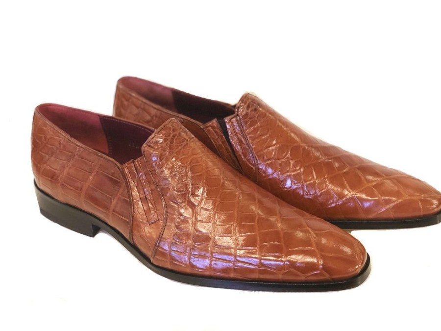 Pelle Exotics Pelle Exotics "Bellini" Alligator Loafer Cognac | Exotics