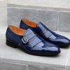 Ugo Vasare Shiny Calfskin Slip-On Shoe Navy | Loafers