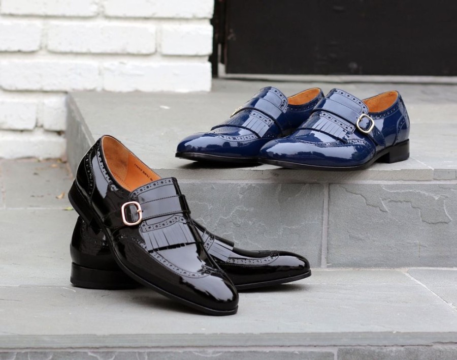 Ugo Vasare Shiny Calfskin Slip-On Shoe Navy | Loafers