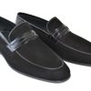 Corrente Corrente Perforated Suede Slip-On Loafer Black | Suede