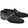 Corrente Corrente Woven Calfskin & Suede Slip-On Shoe Black | Suede