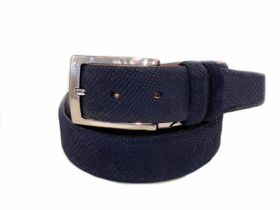 Corrente Corrente Suede Belt Navy | Belts