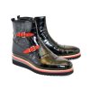 Corrente Corrente Crocodile Embossed Calfskin Slip-On Boot Black | Boots