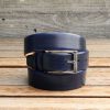 Maurice Maurice Leather Belt Navy | Belts