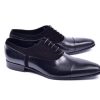 Corrente Corrente Calfskin & Suede Lace-Up Oxford Black | Suede