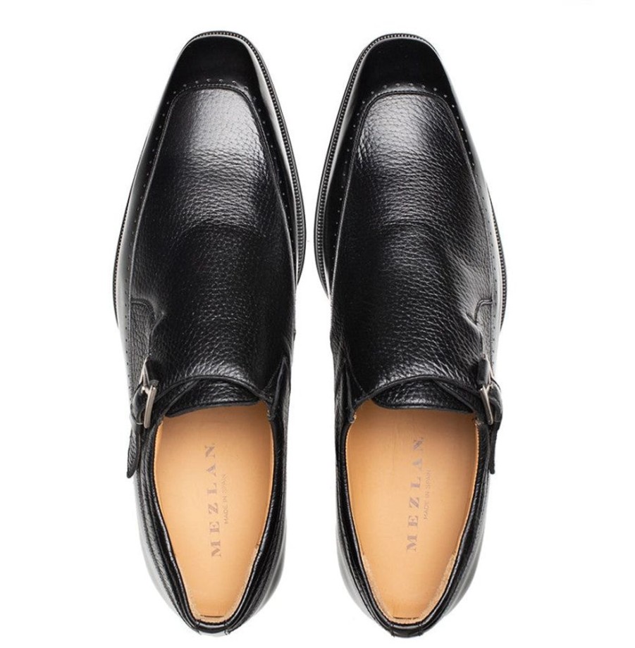 Mezlan Style: Bernardo-Black | Monkstraps