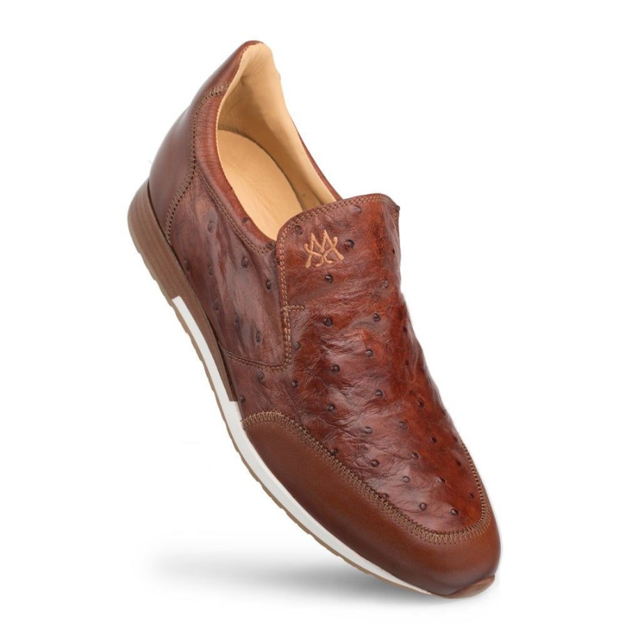 Mezlan Mezlan Ostrich Slip-On Sneaker Cognac | Sneakers