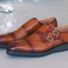 CARRUCCI Calfskin Double Monkstrap Shoe Cognac | Monkstraps