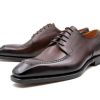 Ugo Vasare Norman Burnished Calfskin Lace-Up Split-Toe Oxford Brown | Lace-Ups