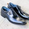 CARRUCCI Calfskin Monkstrap Shoe Black | Monkstraps