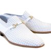 Corrente Corrente Woven Calfskin & Suede Slip-On Shoe White | Suede