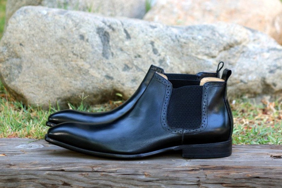 CARRUCCI Burnished Calfskin Slip-On Boot Black | Boots