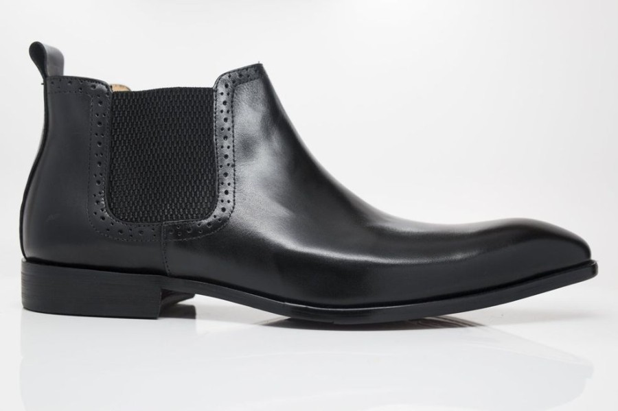 CARRUCCI Burnished Calfskin Slip-On Boot Black | Boots