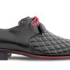 Mezlan Mezlan Quilted Leather Lace-Up Derby Black | Lace-Ups